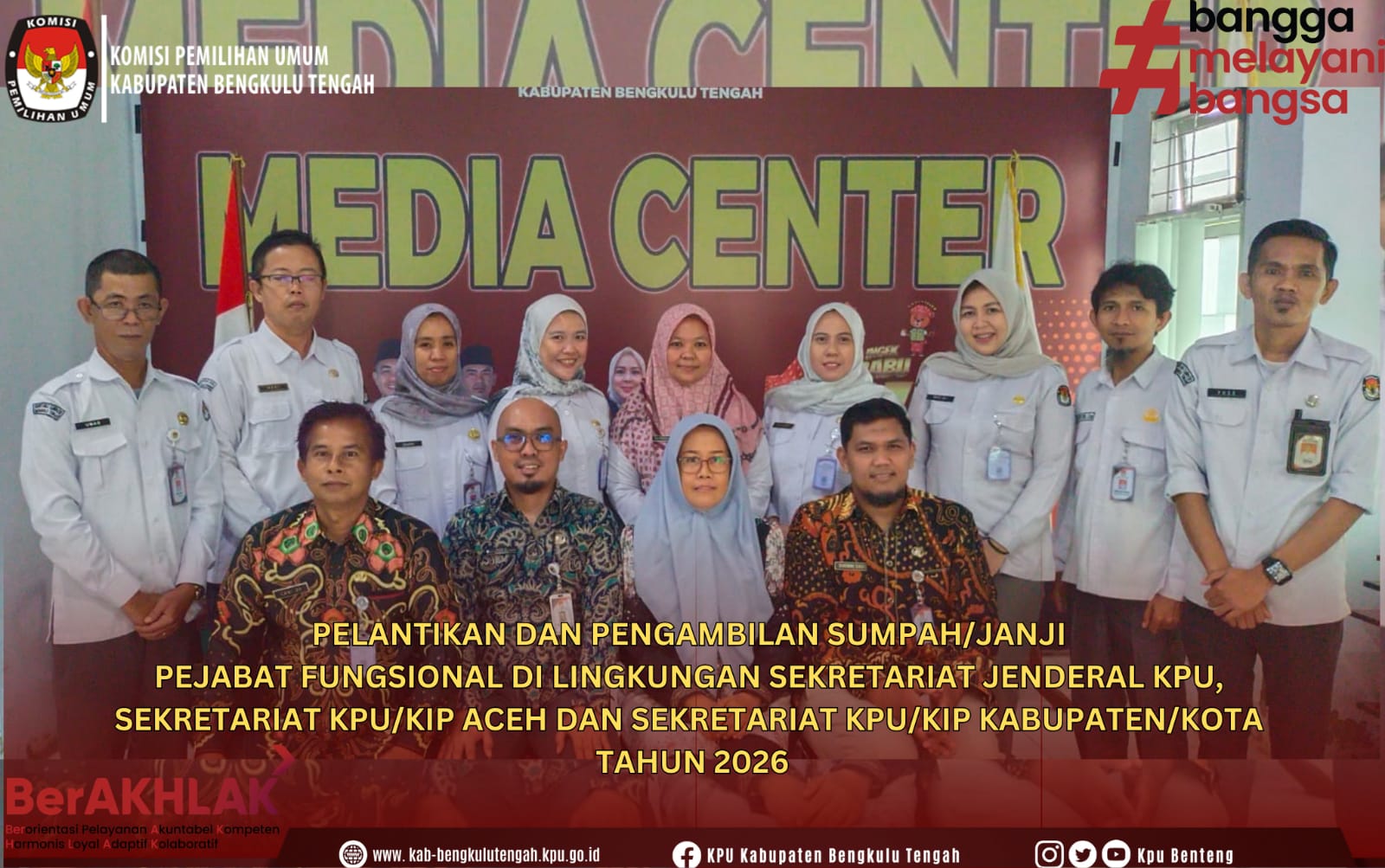 Pelantikan dan Pengambilan Sumpah/Janji Pejabat Fungsional Di Lingkungan Sekretariat Jenderal KPU