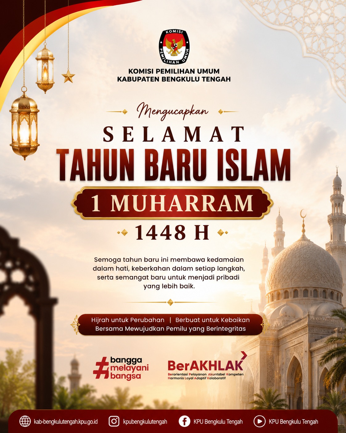 KPU Bengkulu Tengah Mengucapkan Selamat Tahun Baru Islam 1 Muharam 1448 H