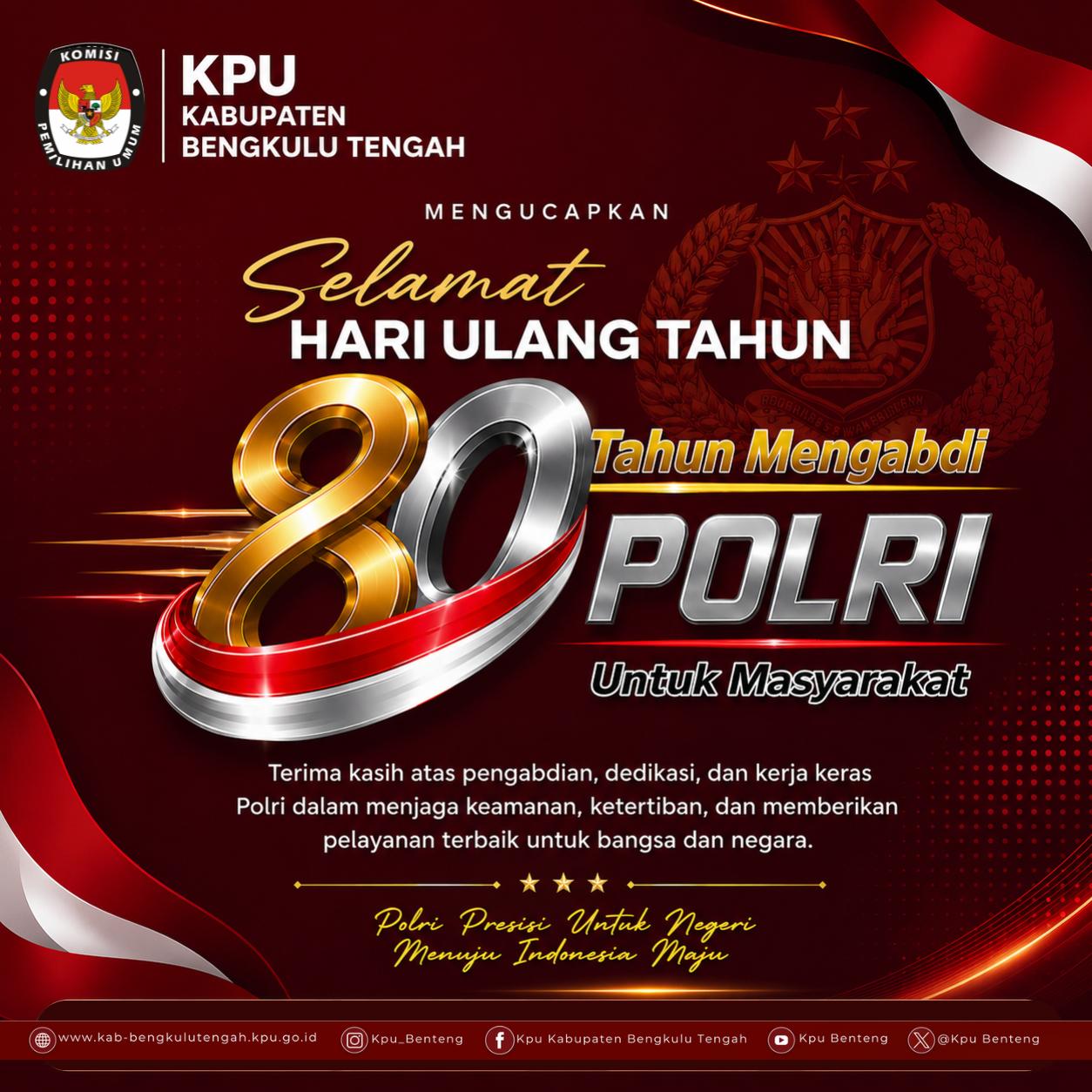 HUT Polri ke 80 Tahun Mengabdi untuk Masyarakat