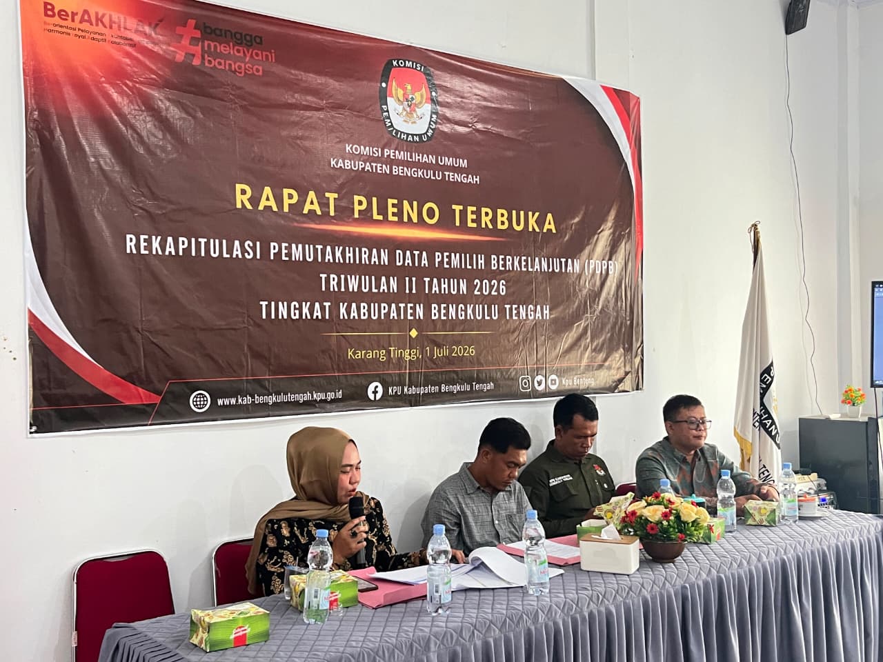 Kegiatan Rapat Pleno Rekapitulasi Pemuktahiran Data Pemilih Berkelanjutan Triwulan II Tahun 2026