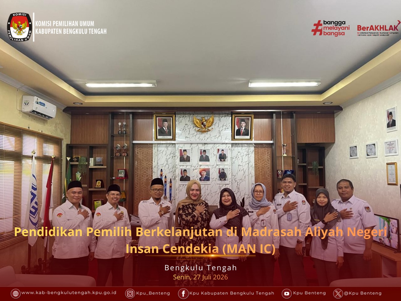 Kegiatan Pendidikan Pemilih Berkelankutan di Madrasa Aliyah Negeri Insan Candikia Bengkulu Tengah